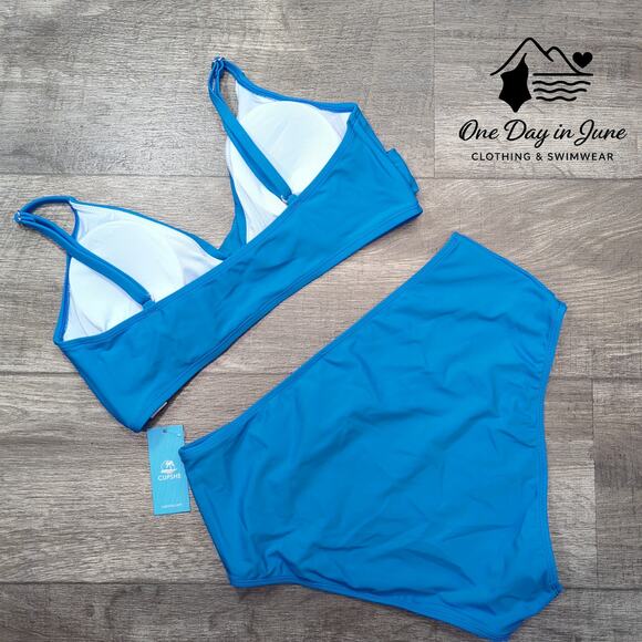 Cupshe Cross Front High Waist Bikini Swimsuit Size L - Picture 5 of 5